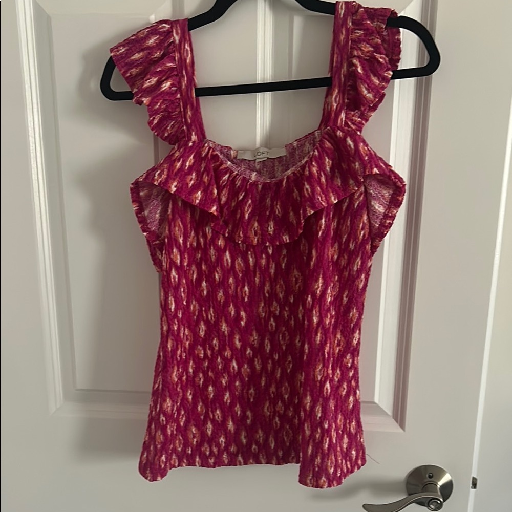 Pink Ruffled Women's Top